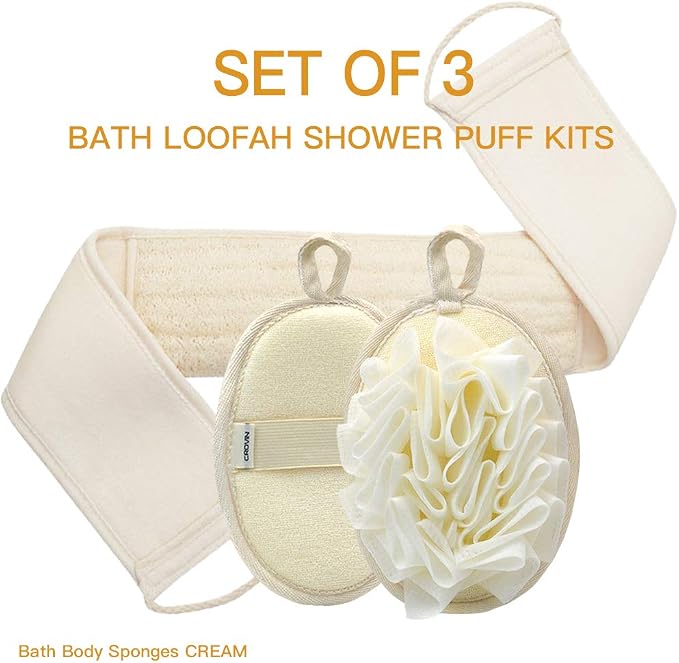 Mesh Pouf Body Sponge Set - Image 2