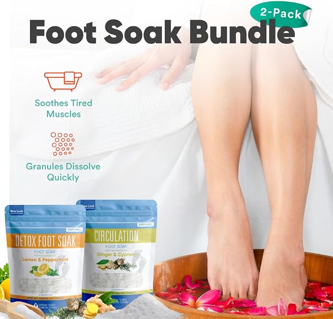 2 Pack Foot Soak Salts Bundle for DIY Foot Spa - Image 5