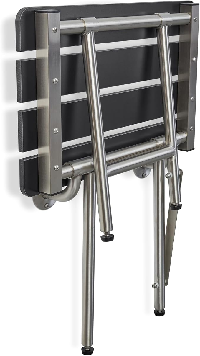 28-inch x 15-inch ADA Bariatric Folding Wall Mount Bathroom Shower Seat Bench - Image 6