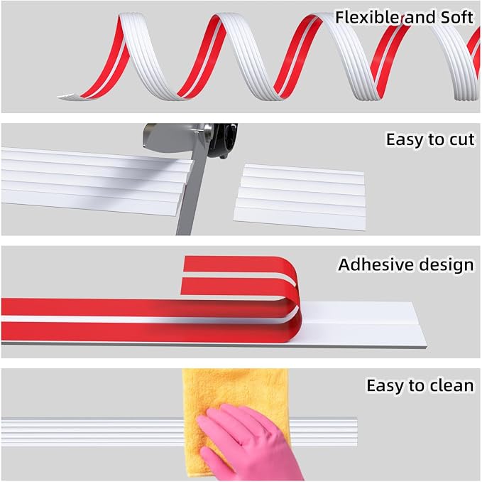 10FT Flexible Wall Corner Protector Moulding Trim, Peel and Stick Inside & - Image 8