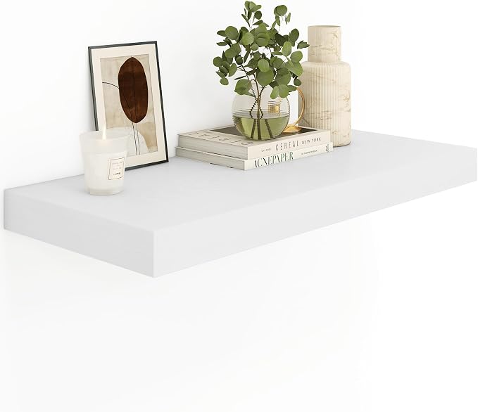 Heimlove 12" Deep White Floating Shelves by Heimlove