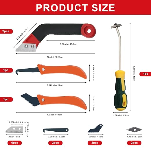 23 Pack Grout Removal Tool Kit, 2 Tile Grout Saws - Image 2