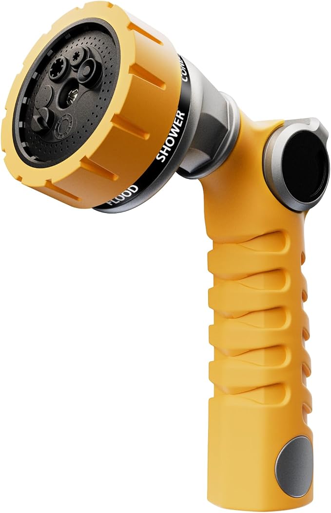 RESTMO Heavy Duty Hose Nozzle, Metal Garden Water Hose Sprayer by Restmo