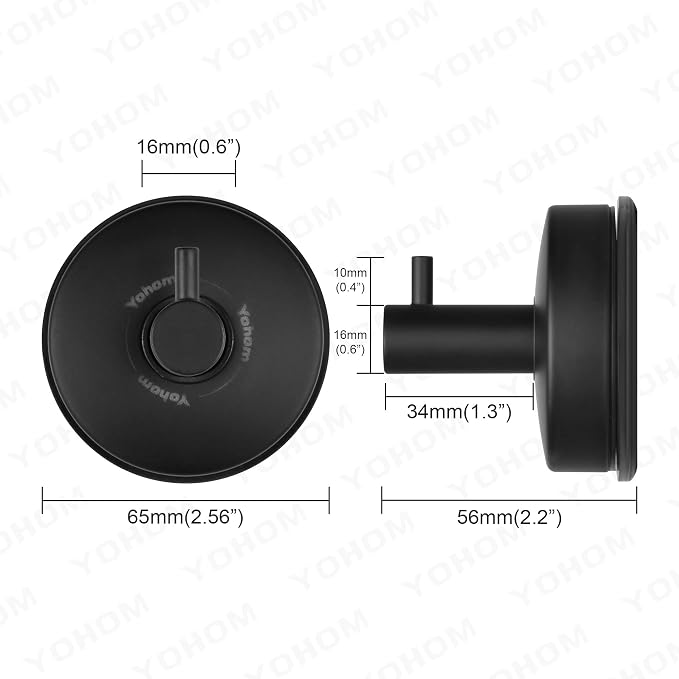 YOHOM Suction Cup Hooks Shower Towel Holder Stainless Steel Vacuum Bathroom - Image 6