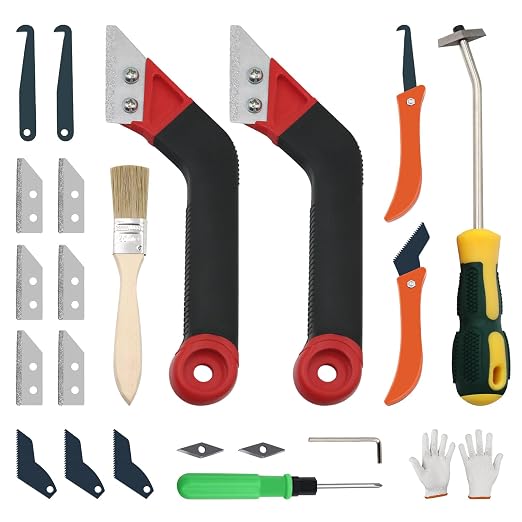 23 Pack Grout Removal Tool Kit, 2 Tile Grout Saws by Breeker