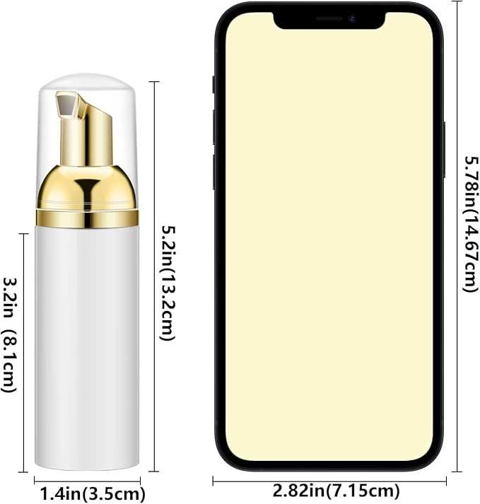 Lil Ray 2 Oz Empty White Foam Pump Bottle, Foamer Soap Dispenser - Image 6