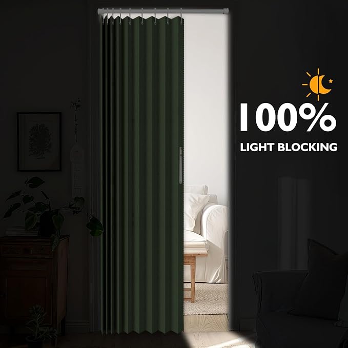 100% Blackout Fabric Folding Door Curtain - Image 4
