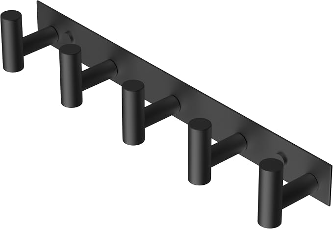 PMMASTO Coat Rack Wall Mounted, 5 "T Shaped Wall Hooks - Image 9