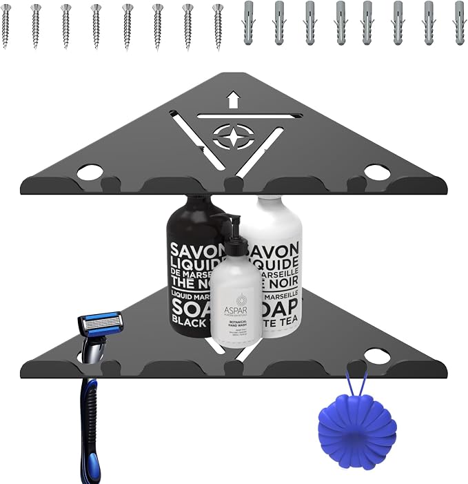 2 Pack Corner Shower Shelf, Heavy Duty Shower Caddy Organizer by Unknown