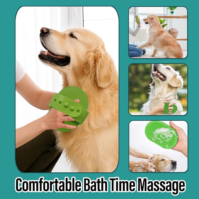 2 Pcs Self Cleaning Slicker Brush & Bath Brush - Image 2