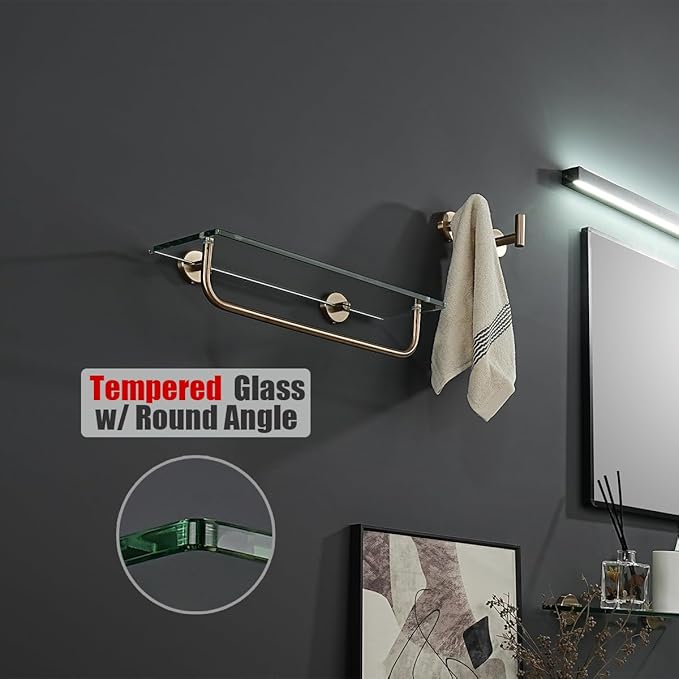 JQK Bathroom Glass Shelf, Shelf - Image 5