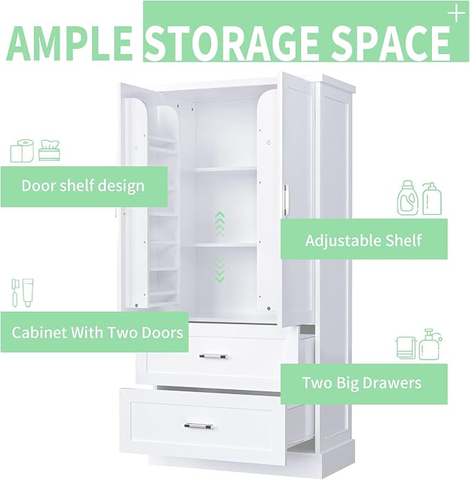 Merax 64" H Storage Cabinet - Image 7