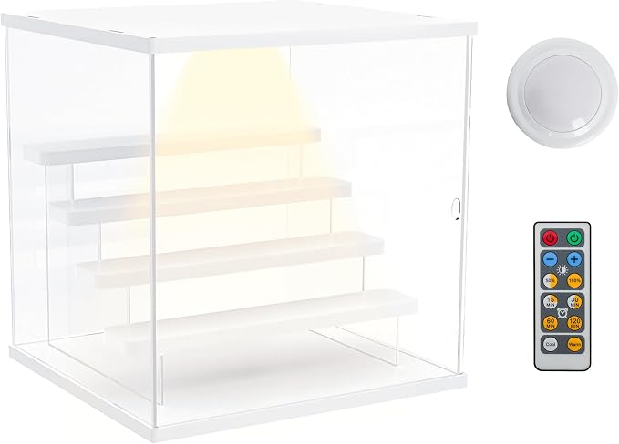 Choowin 5 Tier Clear Acrylic Lighted Display Case by Choowin