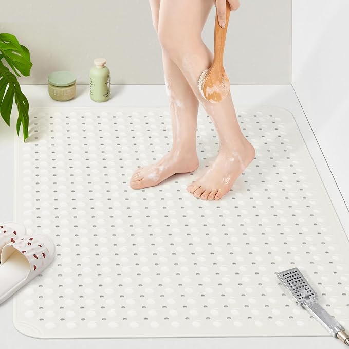 Yolife Extra Large TPE Shower Mat, 47.2" L x 31.5" W Anti Slip Bath Mat by yolife