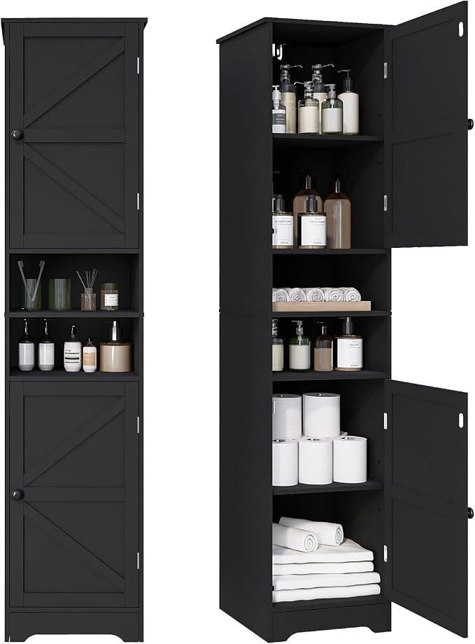 Tall Bathroom Cabinet, Storage Cabinet by Viaozutis