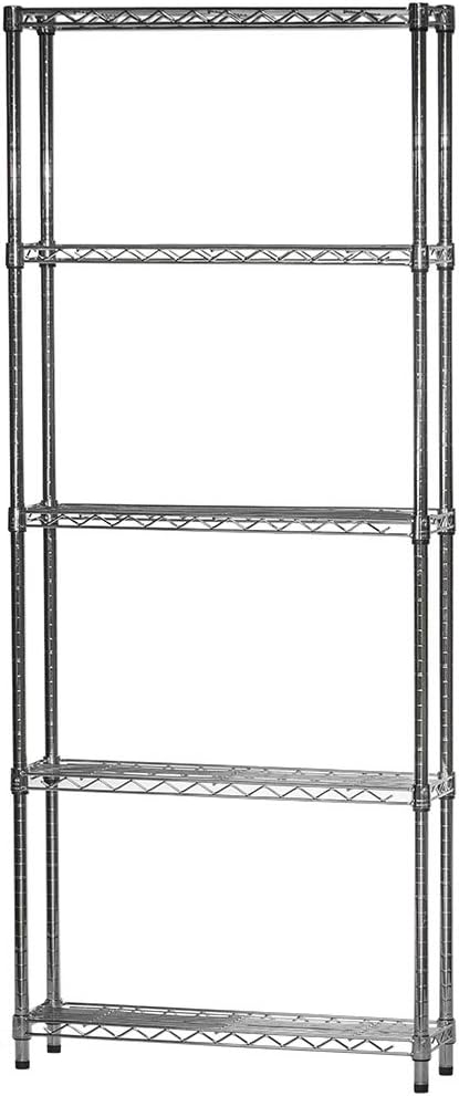 Shelving Inc. 8"d x 30"w x 84"h Chrome Wire Shelving by ShelvingInc