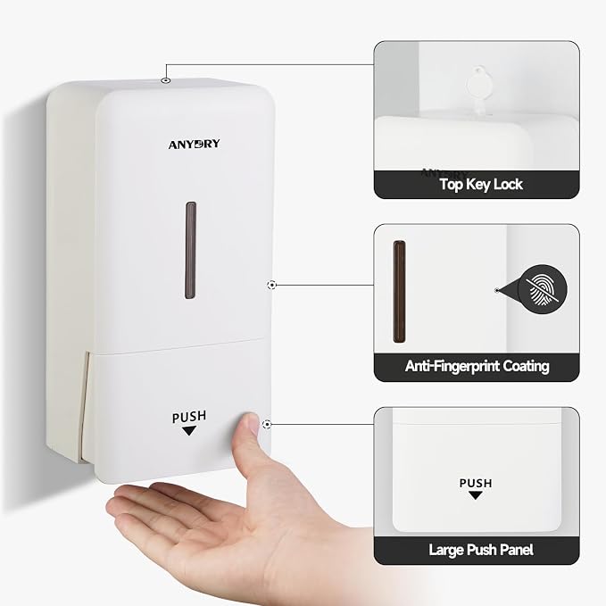 27oz Manual Wall Mounted Soap Dispenser, Use - Image 3