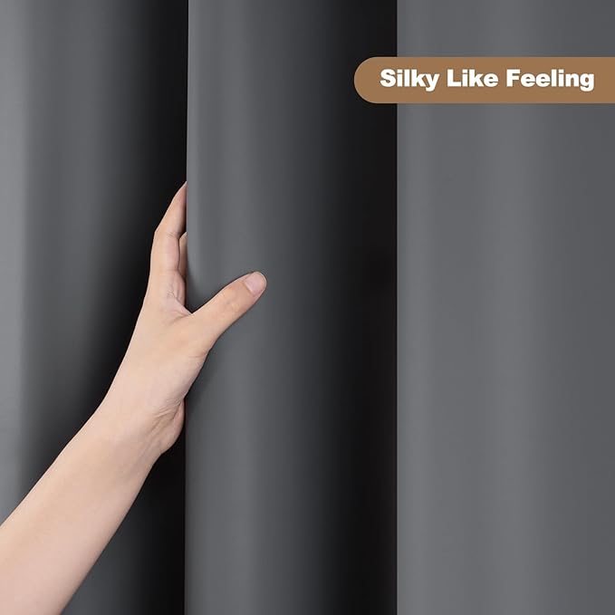 UFRIDAY Dark Grey Extra Long Shower Curtain Liner Premium PEVA 72 x84 inch - Image 6