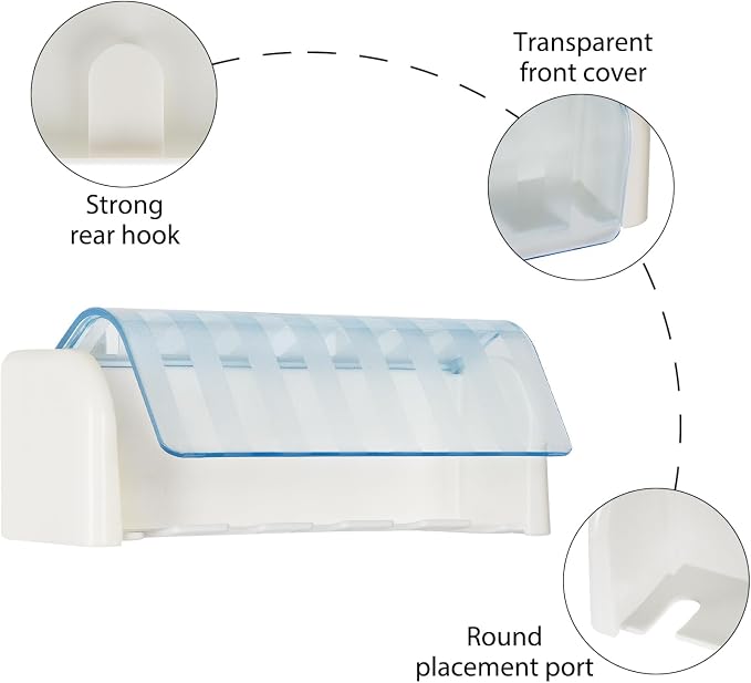 5 Slots Wall Mount Toothbrush Holder - Image 3