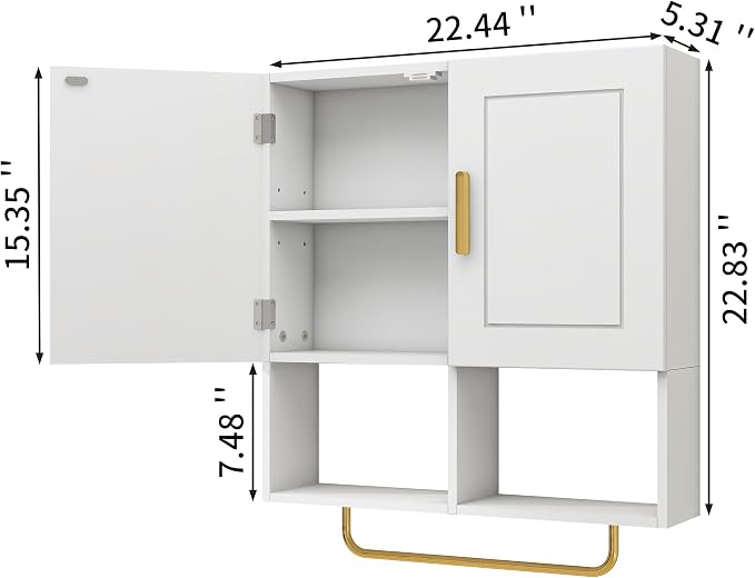 Wall Mounted Bathroom Storage Cabinet Medicine Cabinet - Image 2