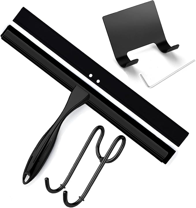 Shower Squeegee for Glass Doors, 12 Inches Bathroom Squeegee by dobvyvn