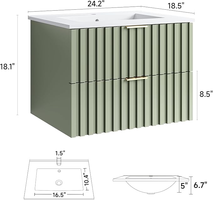 ONBRILL 24 Inch Bathroom Vanity - Image 2