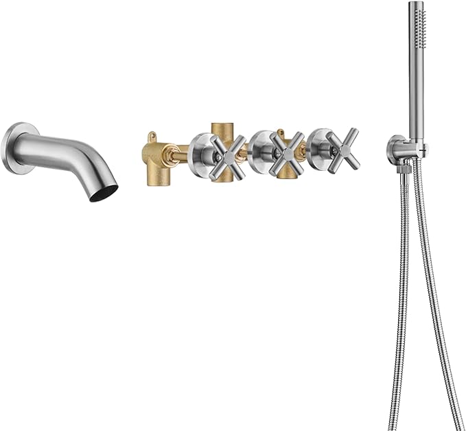 sumerain 3 Handle Wall Mount Tub Faucet by SUMERAINFAUCETS