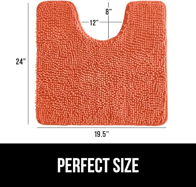 GORILLA GRIP Plush Absorbent Shaggy Chenille Bath Rug Mat - Image 2