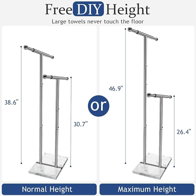 Kayfia 40" Standing Towel Rack - Image 2