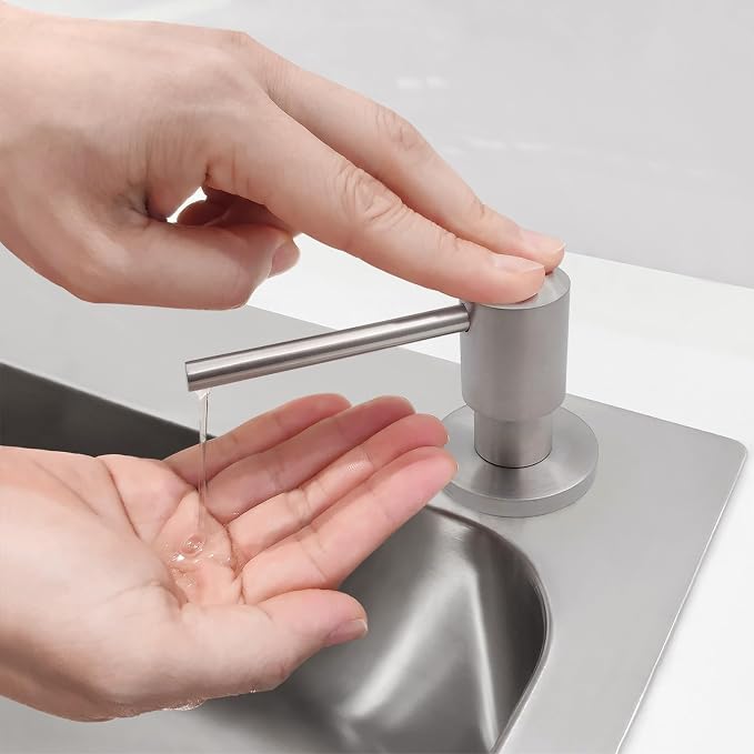 Deck Mounted Brass Kitchen Sink Soap Dispenser or Lotion Dispenser - Image 7