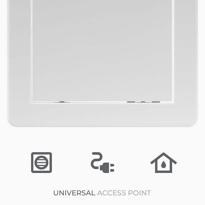 6 x 6 Inch White Square ABS Plastic Plumbing Access Panel - Image 6