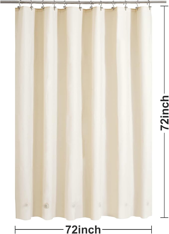 Barossa Design Beige Shower Curtain Liner - Image 7