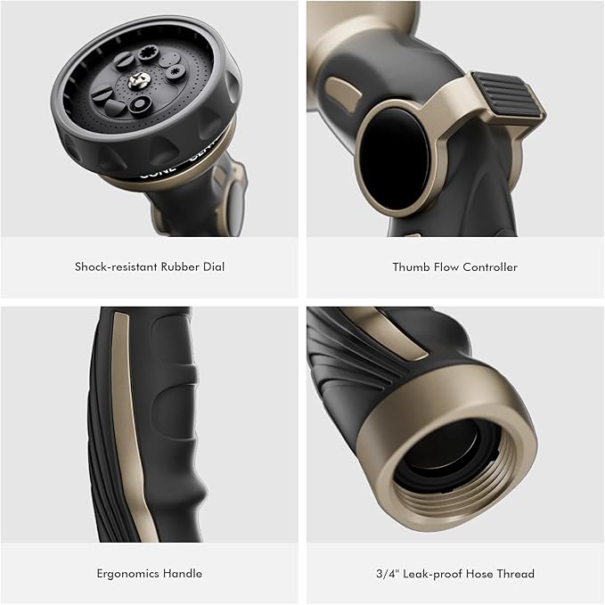 RESTMO Hose Nozzle Heavy Duty, Metal Water Hose Sprayer - Image 6