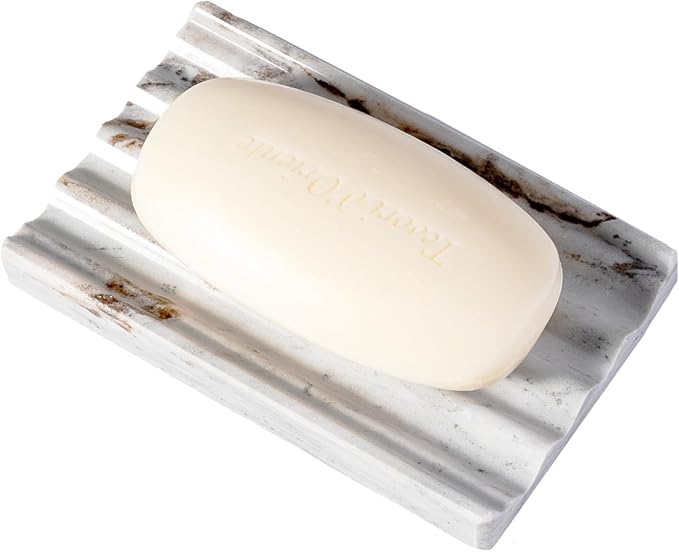 Soap Holder, Marble Soap Dish for Shower, Bar Soaps Holder - Image 5