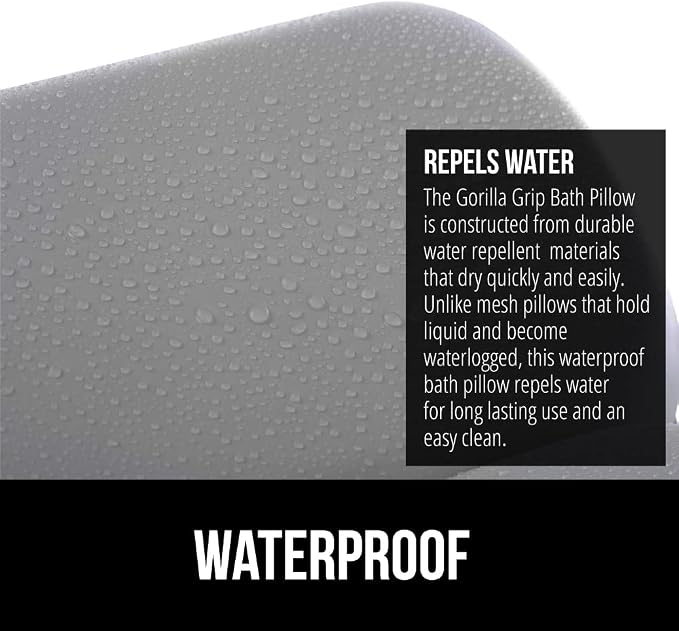 GORILLA GRIP Bath Pillow for Tub, Improved Suction Cups, Luxury Bathtub Pillows - Image 5