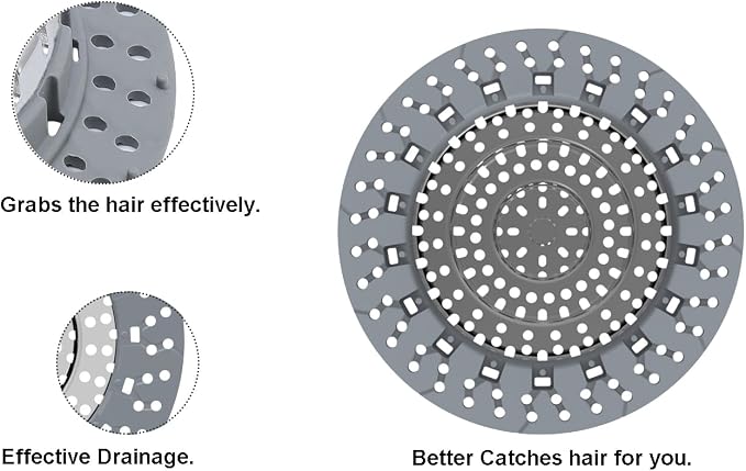 Bathtub Drain Hair Catcher，Bathtub Protector Suitable - Image 4