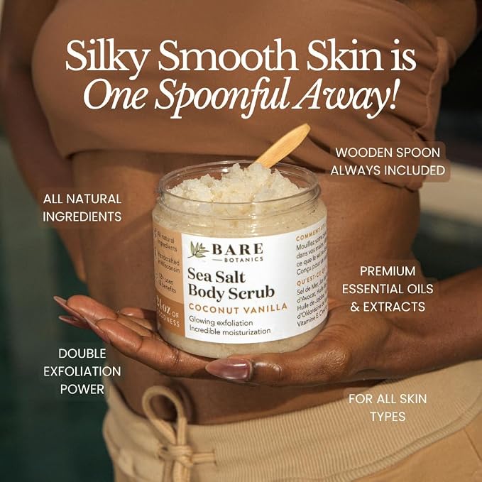 Bare Botanics Matcha Eucalyptus Body Scrub 24 oz - Image 6