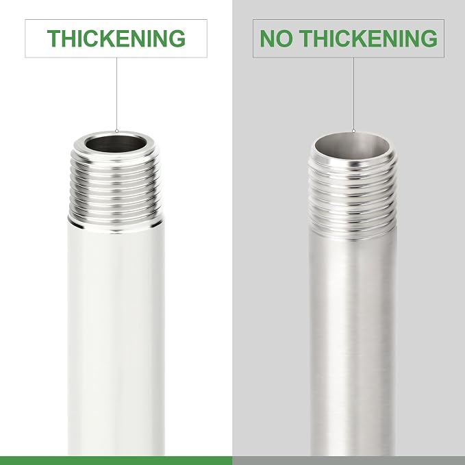 TAISHER 2PCS Stainless Steel Pipe Fittings, 1/2" NPT Male x 1/2" NPT Male - Image 3