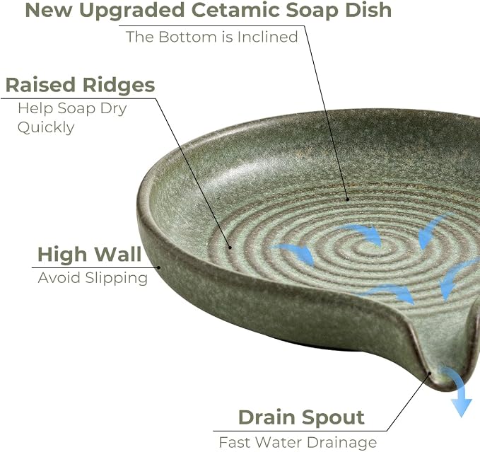 Soap Dishes, Ceramic Shower Soap Dish - Image 3