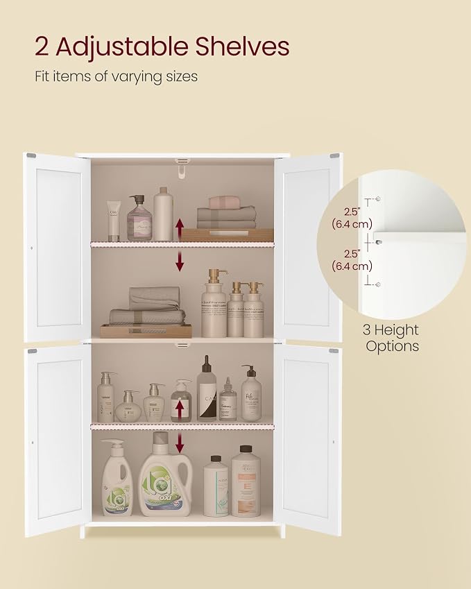 VASAGLE Floor Storage Cabinet, Shaker Cabinet - Image 5