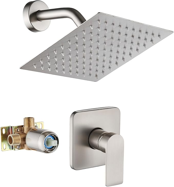 Brushed Nickel Shower Faucet Single Function Trim Kit by GOXIUHAN
