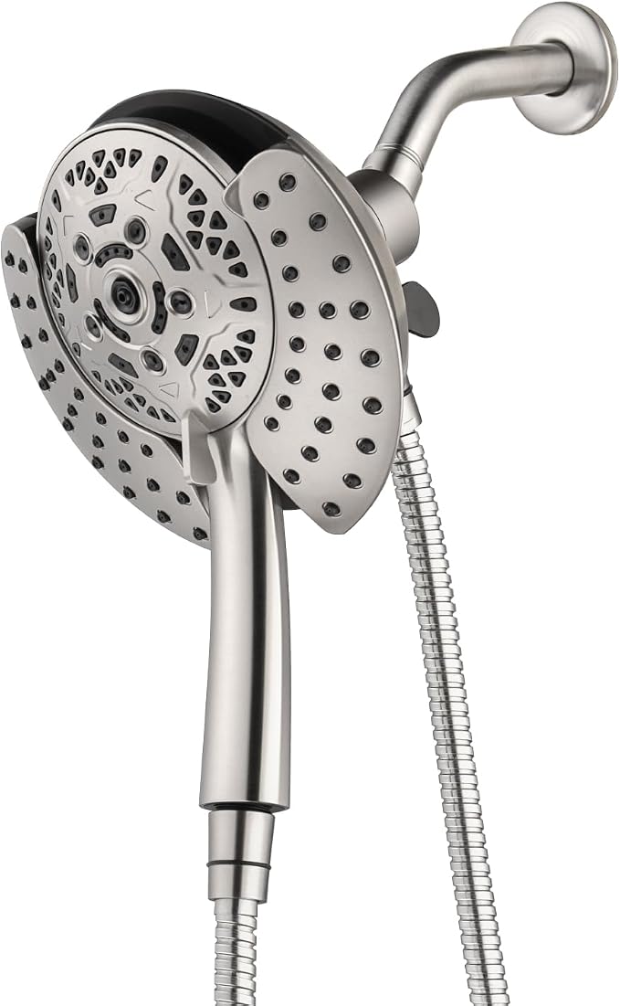 Shower Heads with Handheld Spray Combo: 7.2" Rainfall Shower Head & Handheld by INAVAMZ
