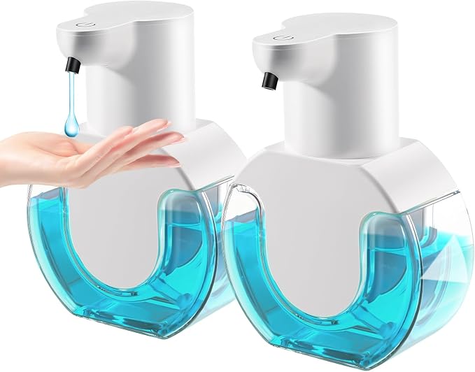 2 Pack Automatic Liquid Soap Dispenser, 14.2oz/420ML Touchless Automatic Soap by VZZNN