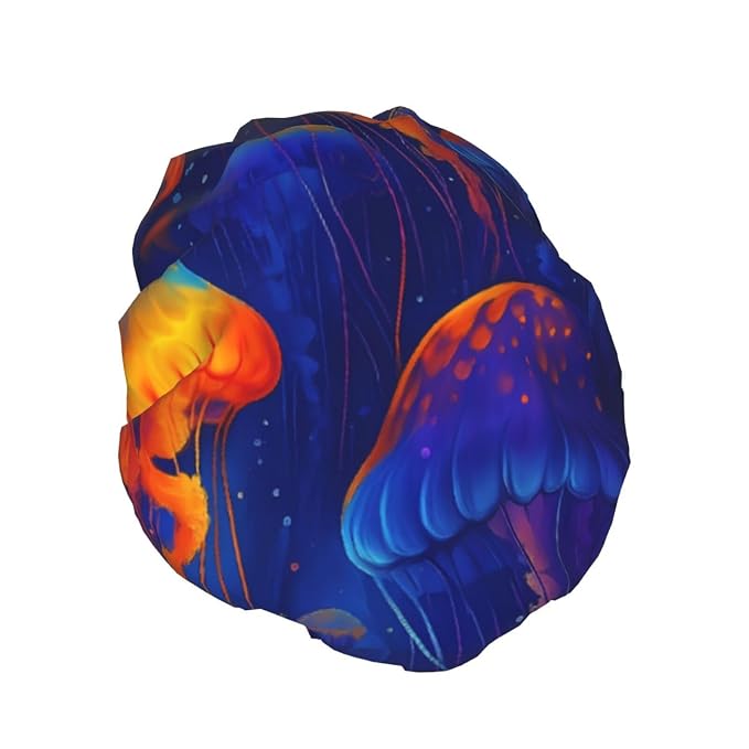 Fantasy Nautical Jellyfish Shower Cap - Image 2