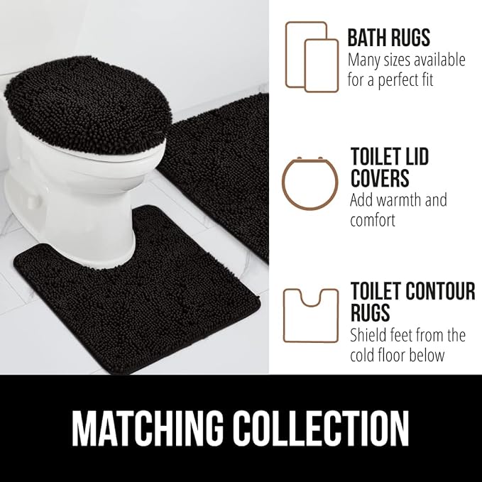 GORILLA GRIP Bath Rug Mat 48x24, Thick Soft Absorbent Chenille, Quick Dry - Image 8