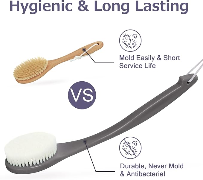 VANZAVANZU Exfoliating Shower Brush Back Scrubbers - Image 3
