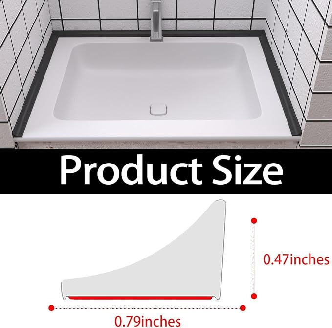 New Collapsible Shower Threshold Water Dam, Self Adhesive Silicone Waterproof - Image 2
