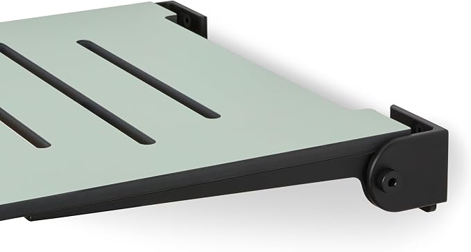 18 inch Silhouette Slimline Folding Wall Mount Shower Bench Seat, Sea Green Seat - Image 5