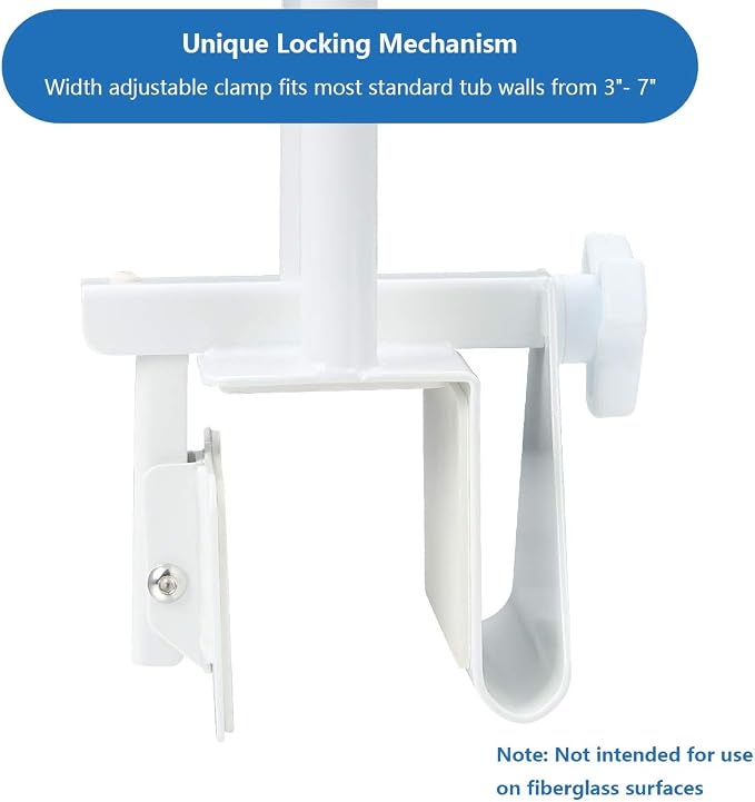 Butizone Bathtub Safety Rail, Medical Adjustable Tub Grab Bar Handle Clamp - Image 5