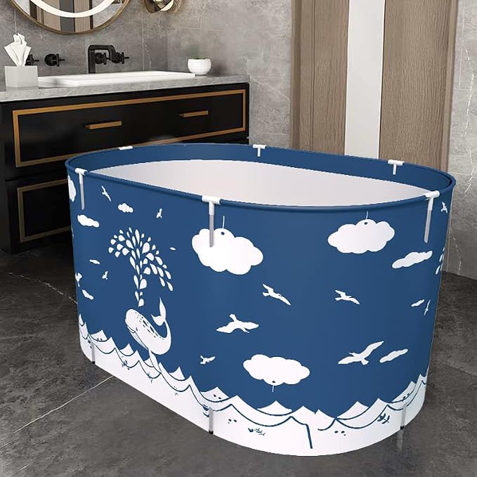 BESTHLS Foldable Bathtub Portable Soaking Bath Tub, Eco-Friendly Bathing Tub - Image 3